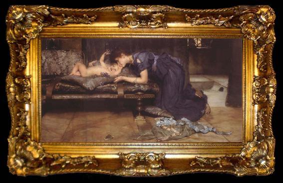 framed  Sir Lawrence Alma-Tadema,OM.RA,RWS An Earthly Paradise, ta009-2